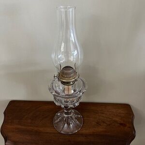 Antique Glass Oil Lamp
